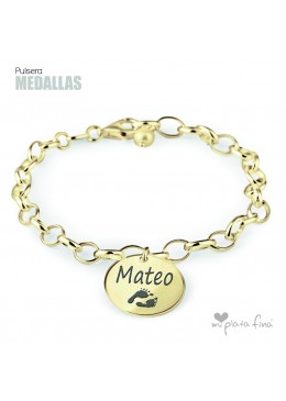 Pulsera Medallas Oro ABUELAS