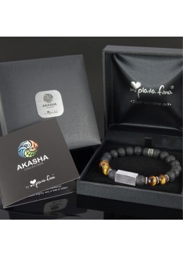 Estuche Luxury PIEDRA VOLCÁNICA & OJO DE TIGRE Long
