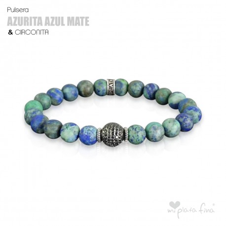 Pulsera AZURITA MATE & CIRCONITA