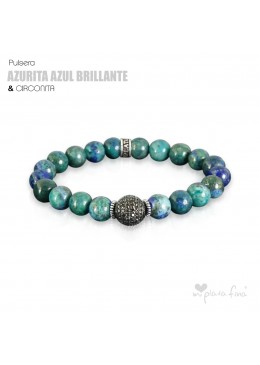 Pulsera AZURITA BRILLANTE & CIRCONITA