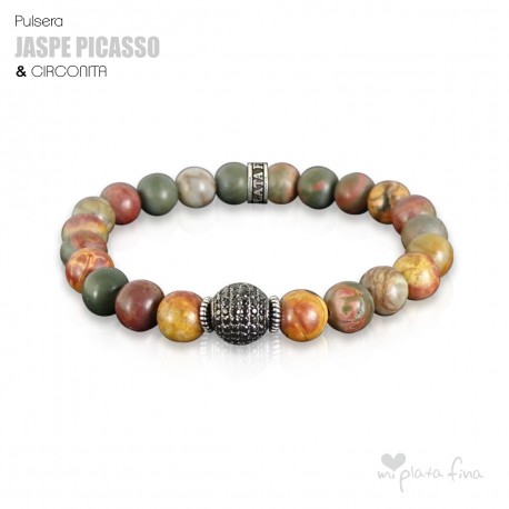 Pulsera JASPE PICASSO & CIRCONITA