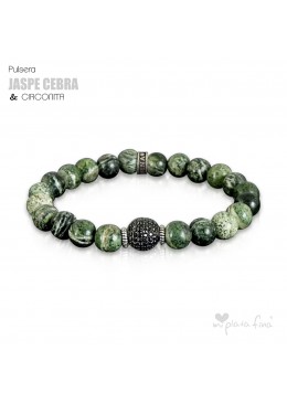 Pulsera JASPE CEBRA & CIRCONITA