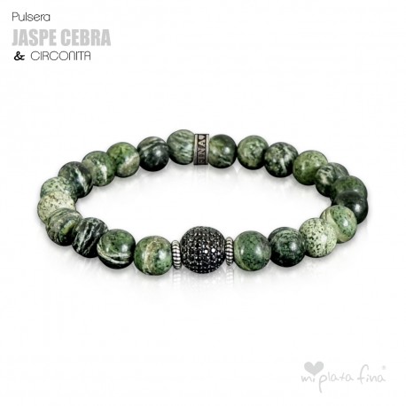 Pulsera JASPE CEBRA & CIRCONITA