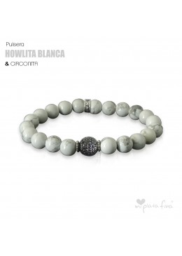 Pulsera HOWLITA BLANCA & CIRCONITA