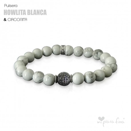 Pulsera HOWLITA BLANCA & CIRCONITA