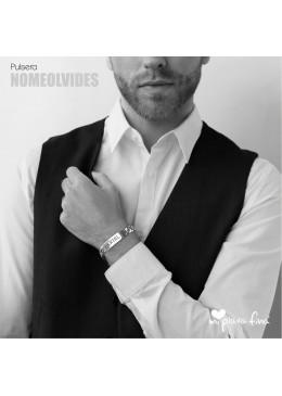 Bracelet Silver Bar No Me Olvides