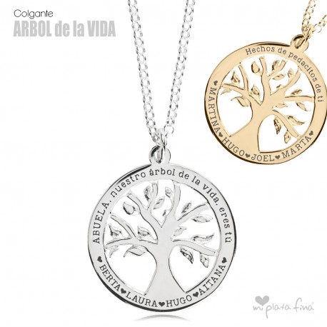 Árbol de la Vida colgante personalizado Abuelos