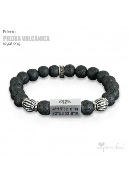 Pulsera PIEDRA VOLCÁNICA Royal Long