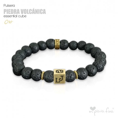 PIEDRA VOLCÁNICA Essential Cube ORO