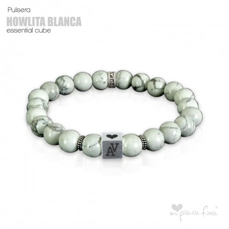Pulsera HOWLITA BLANCA Essential Cube