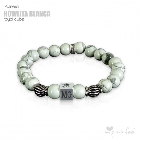 Pulsera HOWLITA BLANCA Royal Cube