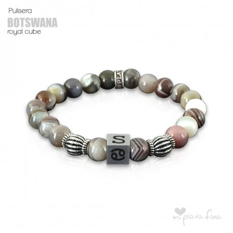 Pulsera ÁGATA BOTSWANA Royal Cube