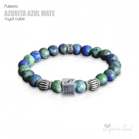 Pulsera AZURITA MATE Royal Cube