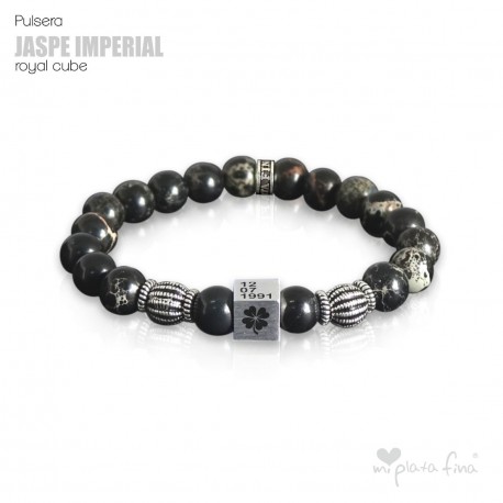 Pulsera JASPE IMPERIAL Royal Cube