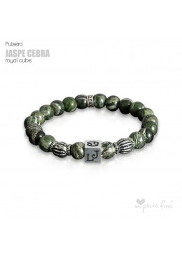 Pulsera JASPE CEBRA Royal Cube
