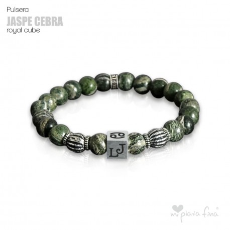 Pulsera JASPE CEBRA Royal Cube
