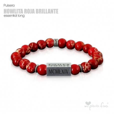 Pulsera HOWLITA ROJA BRILLO Essential Long