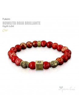 HOWLITA ROJA BRILLO Royal Cube ORO