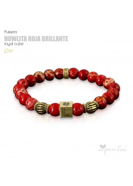 HOWLITA ROJA BRILLO Royal Cube ORO