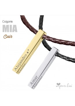 Necklace Bar Mia Cuir