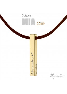 Necklace Bar Mia Cuir