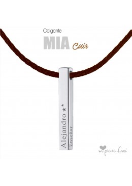Necklace Bar Mia Cuir