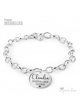 Bracelet Silver Medallas