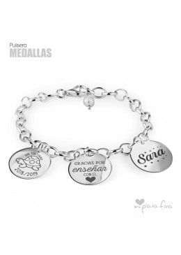 Bracelet Silver Medallas