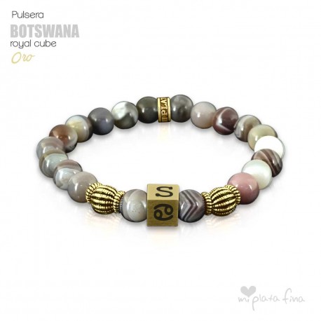 ÁGATA BOTSWANA Royal Cube ORO