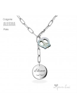 Colgante LONG ROMA plata