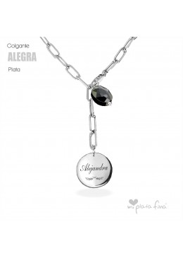 Colgante LONG ROMA plata