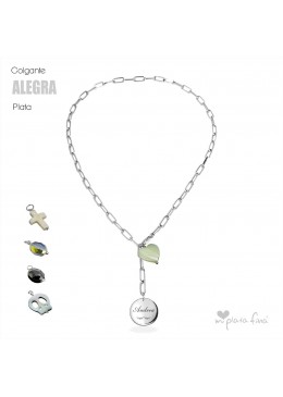 Colgante LONG ROMA plata