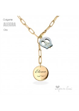 Colgante LONG ROMA plata