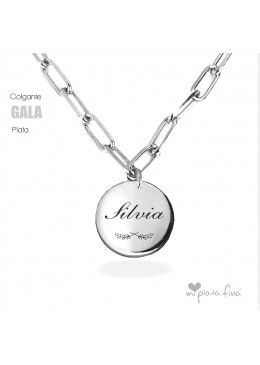 Colgante LONG ROMA plata