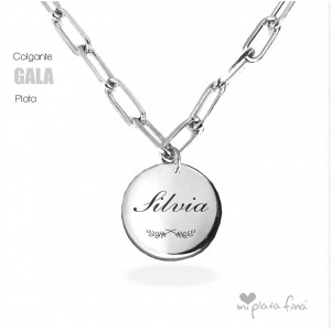 Colgante LONG ROMA plata