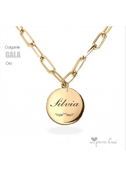 Colgante LONG ROMA plata