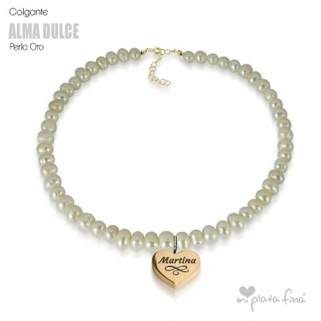 Colgante ALMA DULCE Perla Oro