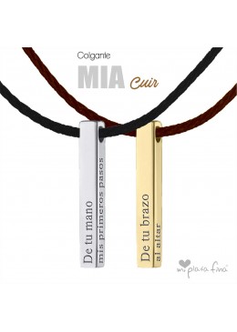 Necklace Bar Mia Cuir