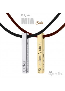 Necklace Bar Mia Cuir