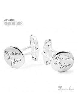 Round Silver Cufflinks