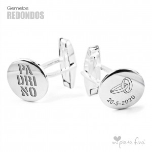 Round Silver Cufflinks