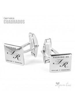 Square Silver Cufflinks
