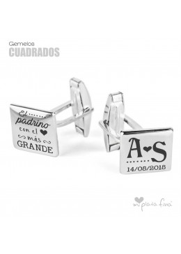 Square Silver Cufflinks