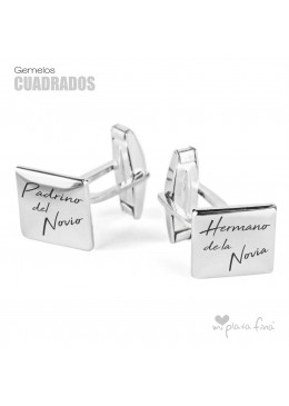 Square Silver Cufflinks