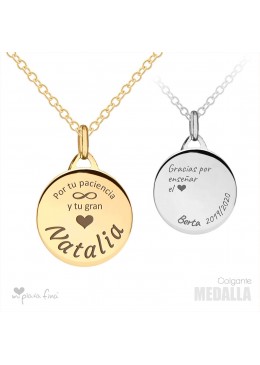 Necklace Silver Medalla VALENTINE'S DAY