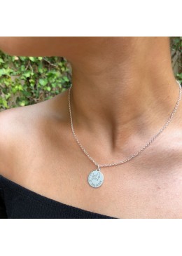 Necklace Silver Medalla VALENTINE'S DAY