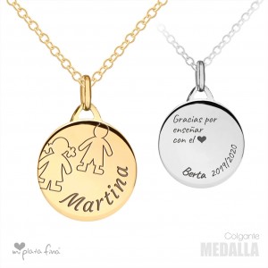 Necklace Silver Medalla VALENTINE'S DAY