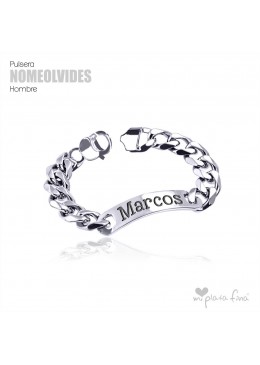 Bracelet Silver Bar No Me Olvides