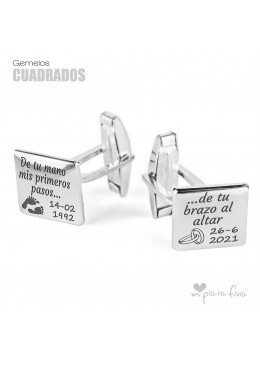 Square Silver Cufflinks