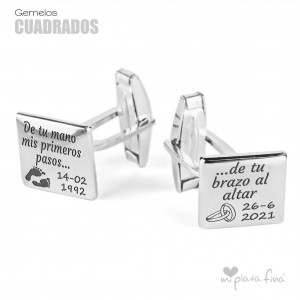 Square Silver Cufflinks